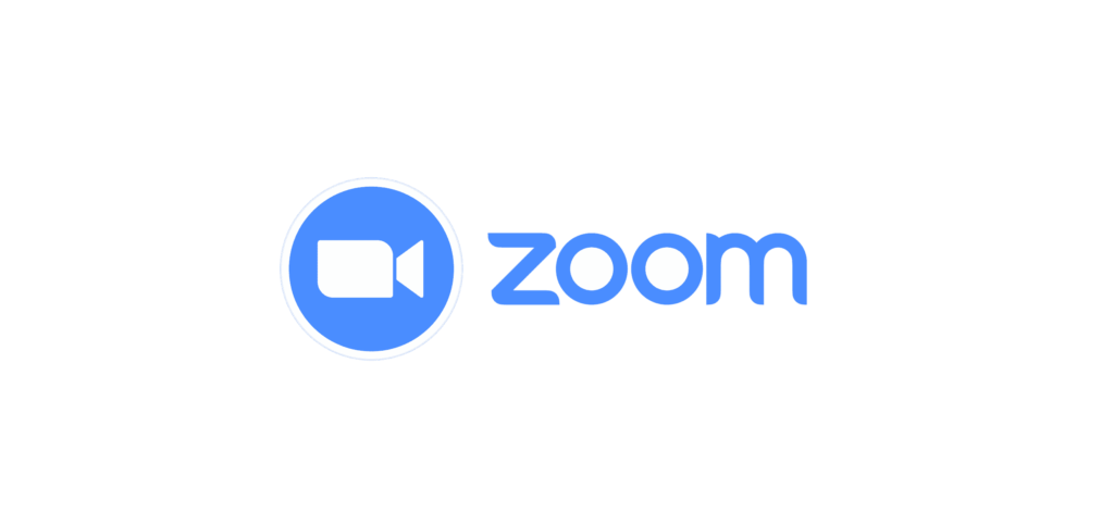 Logo Zoom, serviço de teleconferência
