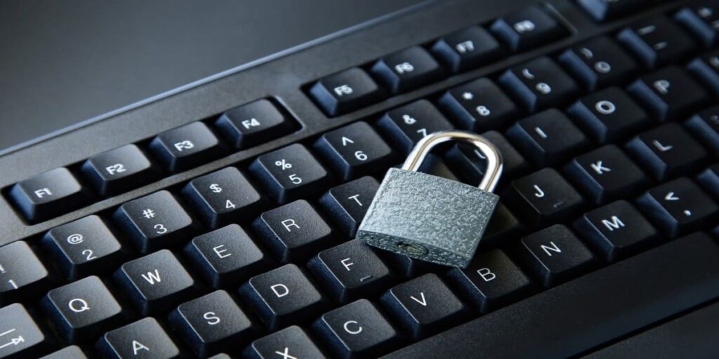 imagem de teclado com cadeado em cima