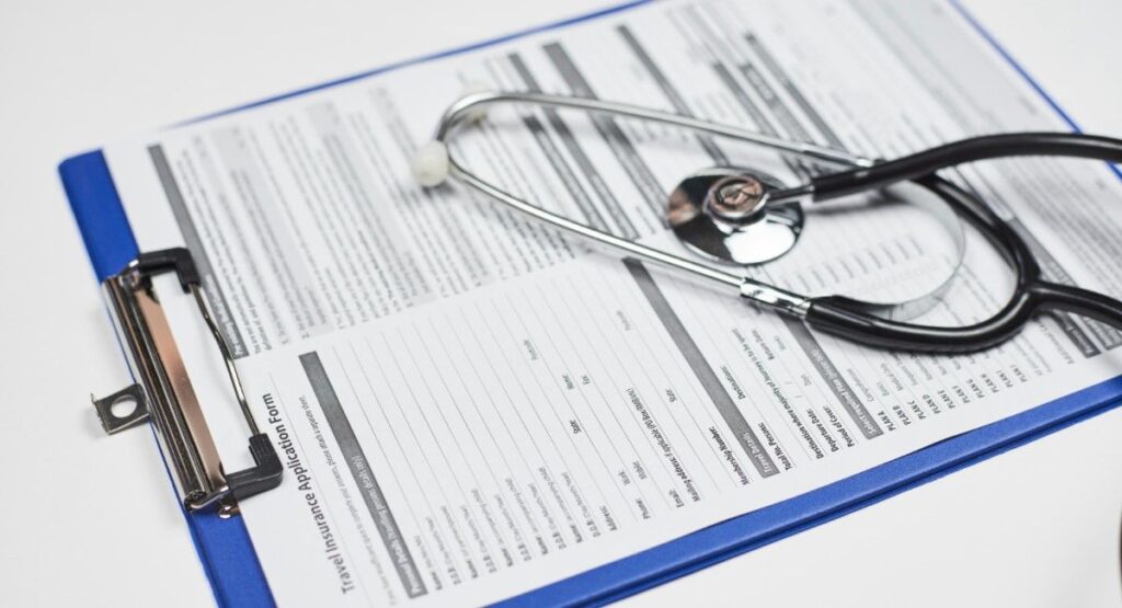 foto de um documento médico